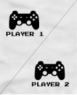 Marškinėliai Poroms Player 1 Player 2 Marškinėliai Poroms Player 1 Player 2