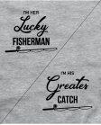 Marškinėliai Poroms Lucky fisherman Greates cach Marškinėliai Poroms Lucky fisherman Greates cach