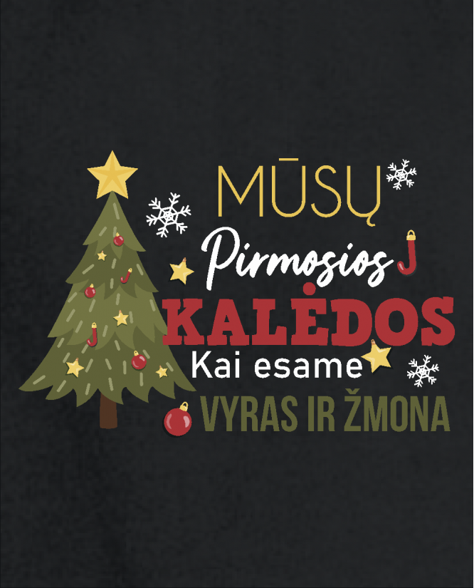 džemperiai Pirmos Kalėdos kai esame vyras ir žmona
