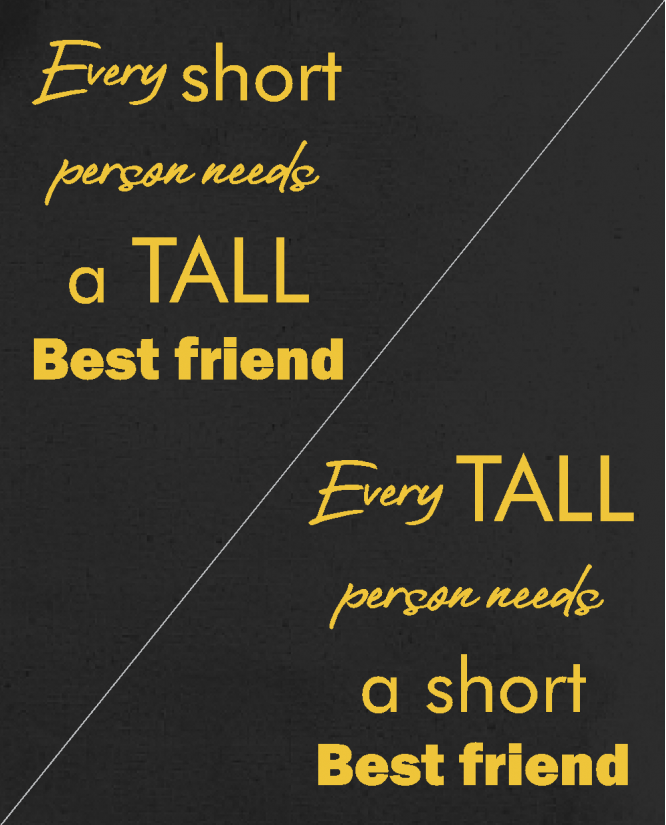 tall / short best friend