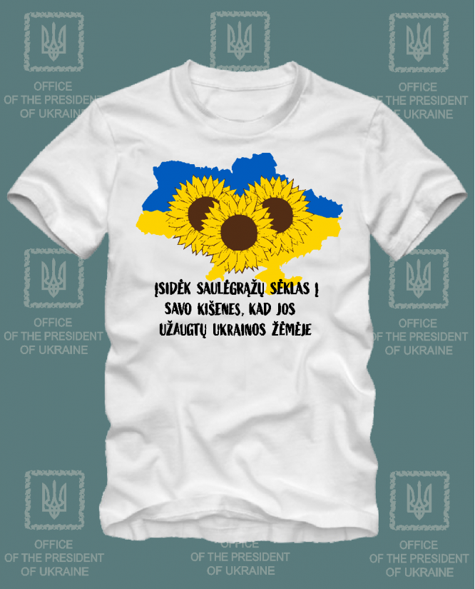 Marškinėliai Slava Ukraini Saulėgrąžos Marškinėliai Slava Ukraini Saulėgrąžos