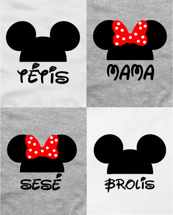 mickey mouse šeima