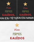 Marškinėliai ir bodžiukas šeimai pirmos kalėdos